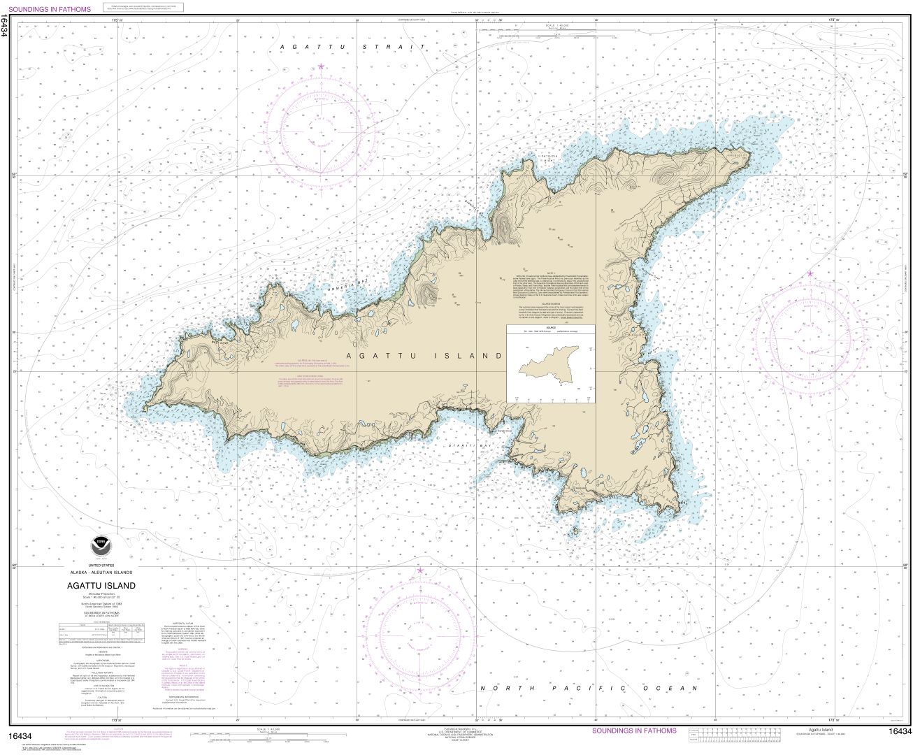 Agattu Island  | Carte NOAA 16434
