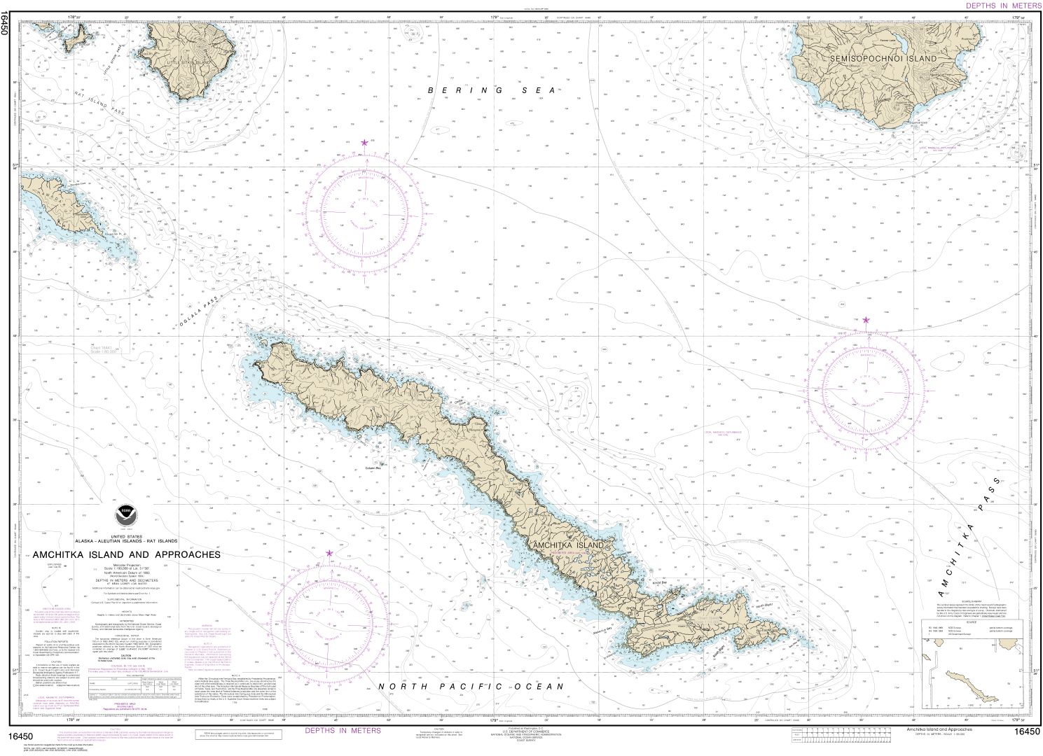Amchitka Island and Approaches | Carte NOAA 16450