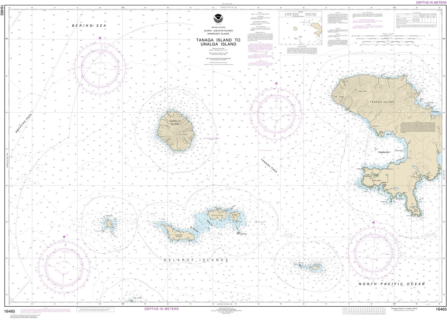 Tanaga Island to Unalga Island | NOAA Chart 16465