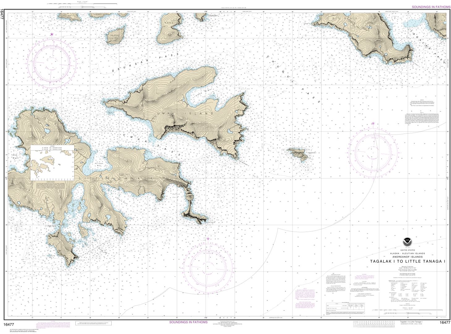 Tagalak Island to Little Tanaga l. | NOAA Chart 16477
