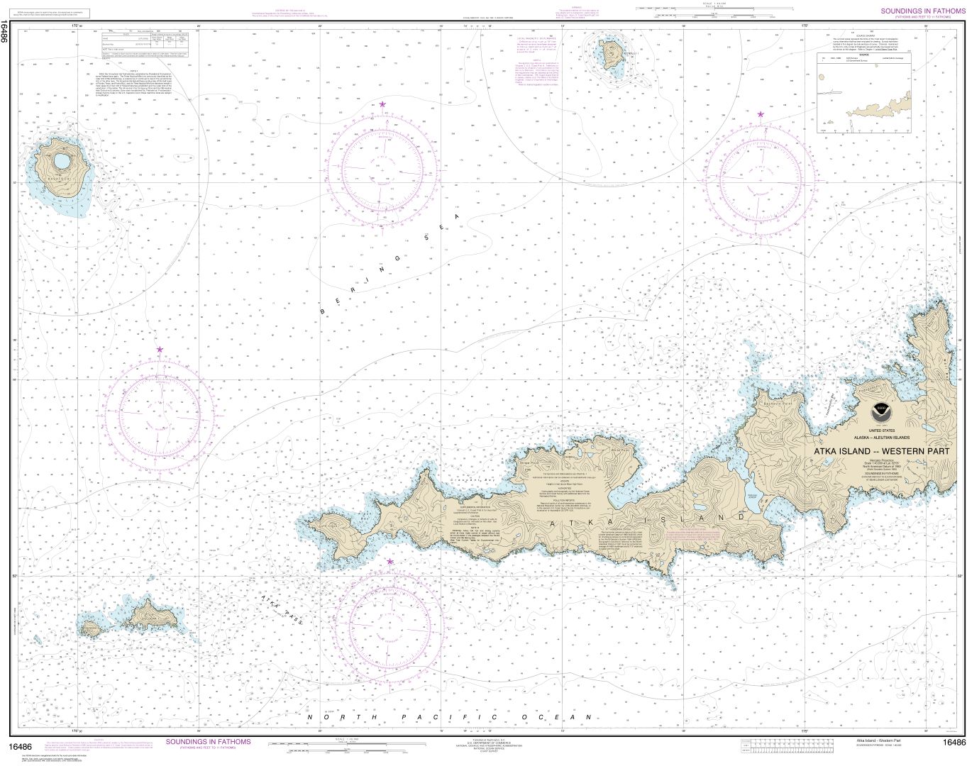 Atka Island, western part | Carte NOAA 16486