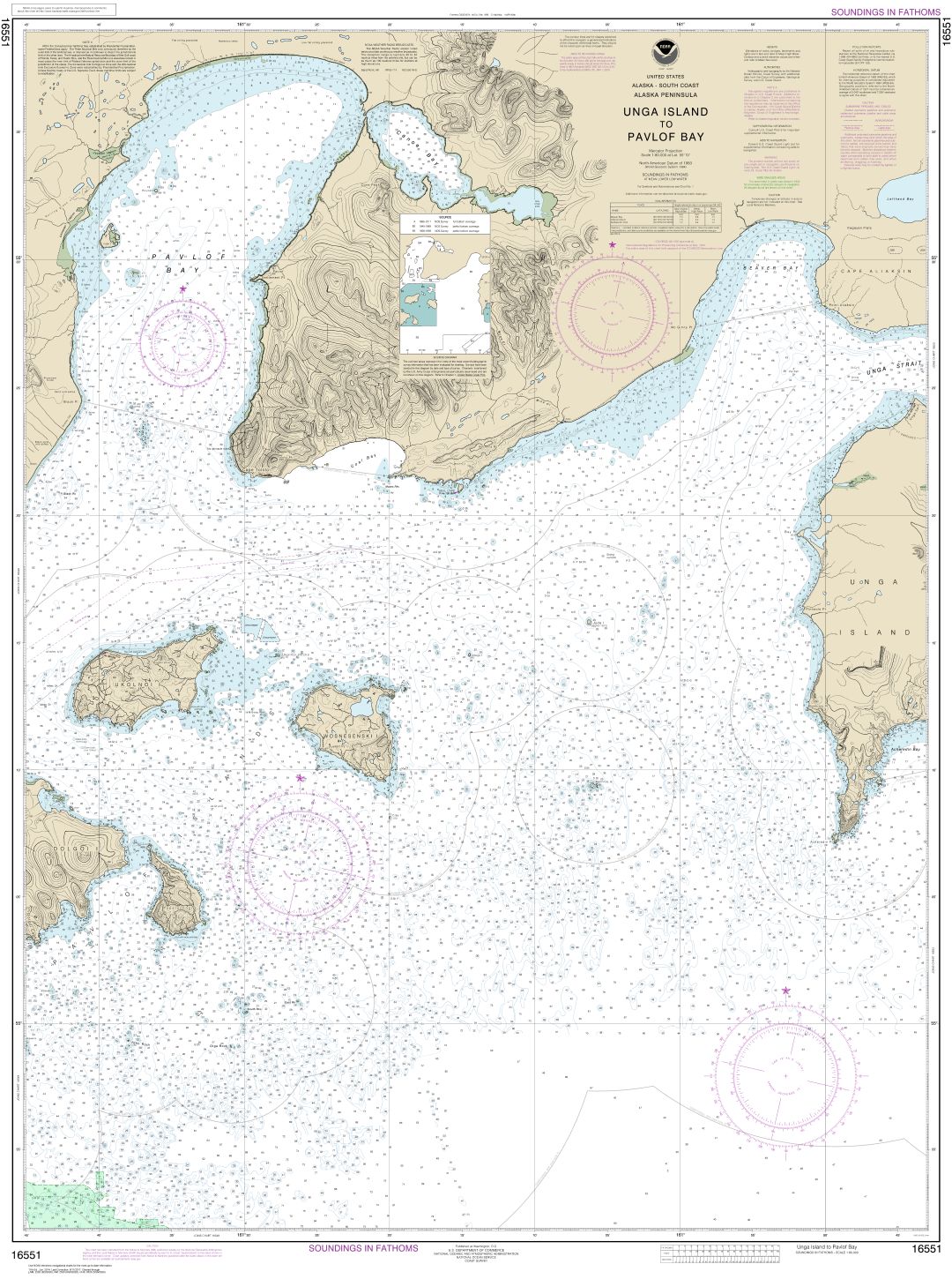 Unga Island to Pavlof Bay, Alaska Pen. | NOAA Chart 16551