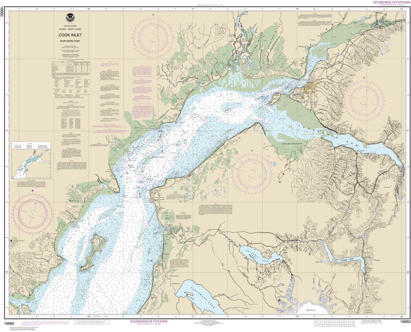 Cook Inlet-northern part | NOAA Chart 16660
