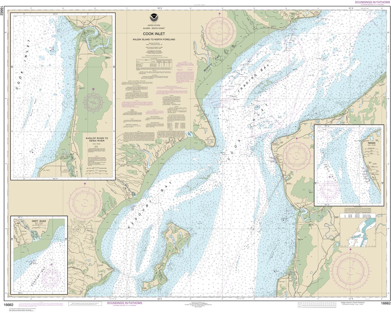 Cook Inlet-Kalgin Island to North Foreland | NOAA Chart 16662