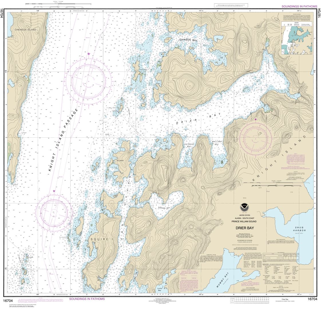 Drier Bay, Prince William Sound | NOAA Chart 16704
