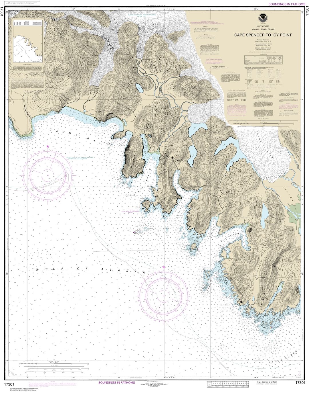 Cape Spencer to Icy Point | Carte NOAA 17301