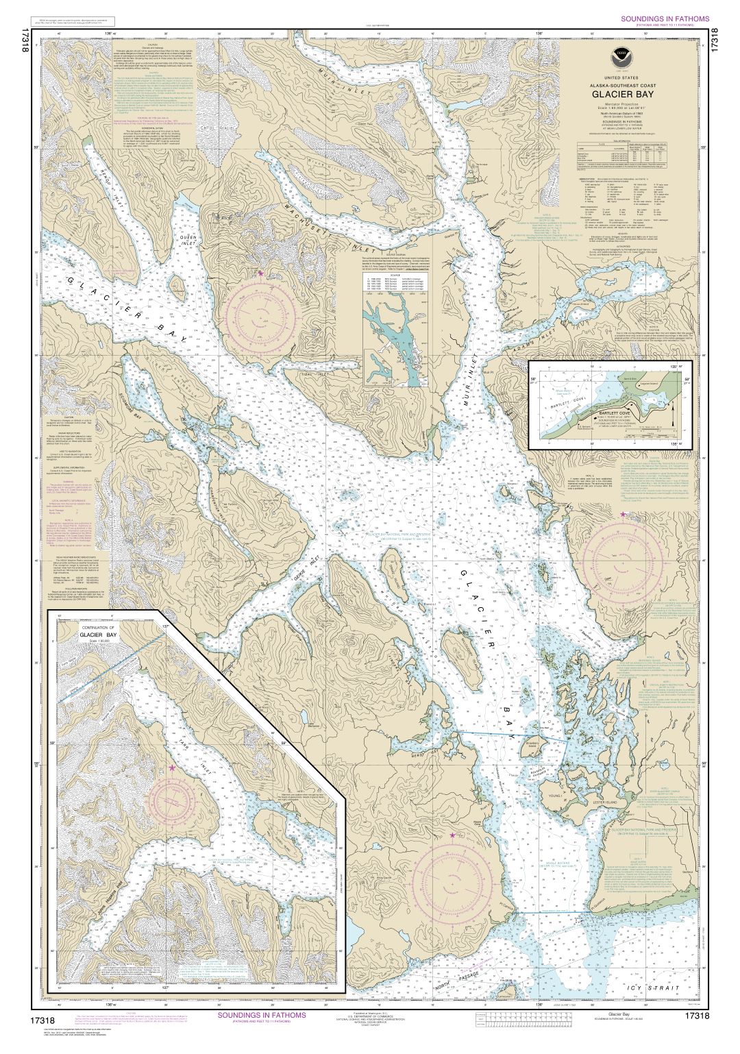 Glacier Bay;Bartlett Cove | NOAA Chart 17318