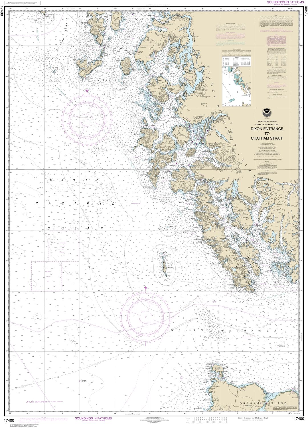 Dixon Entrance to Chatham Strait | Carte NOAA 17400