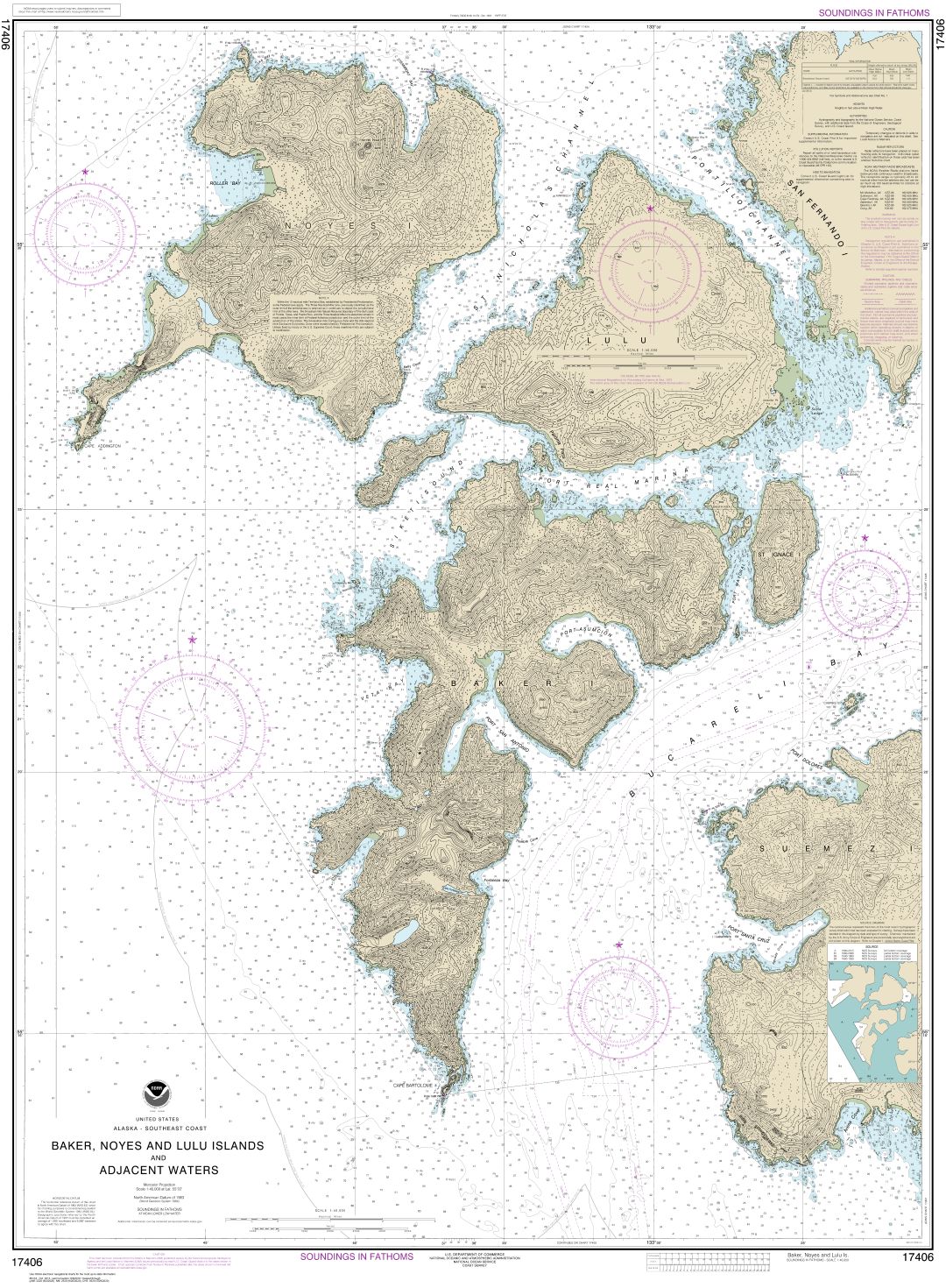 Baker, Noyes, and LuluIslands and adjacent waters | NOAA Chart 17406