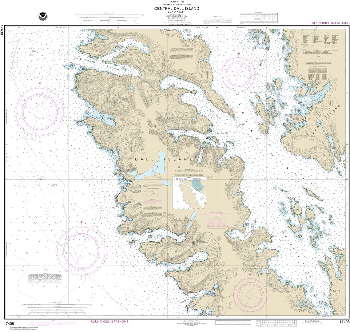 Central Dall Island and vicinity | NOAA Chart 17408
