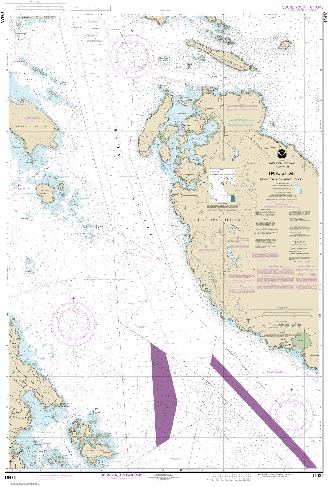 Haro-Strait-Middle Bank to Stuart Island | NOAA Chart 18433