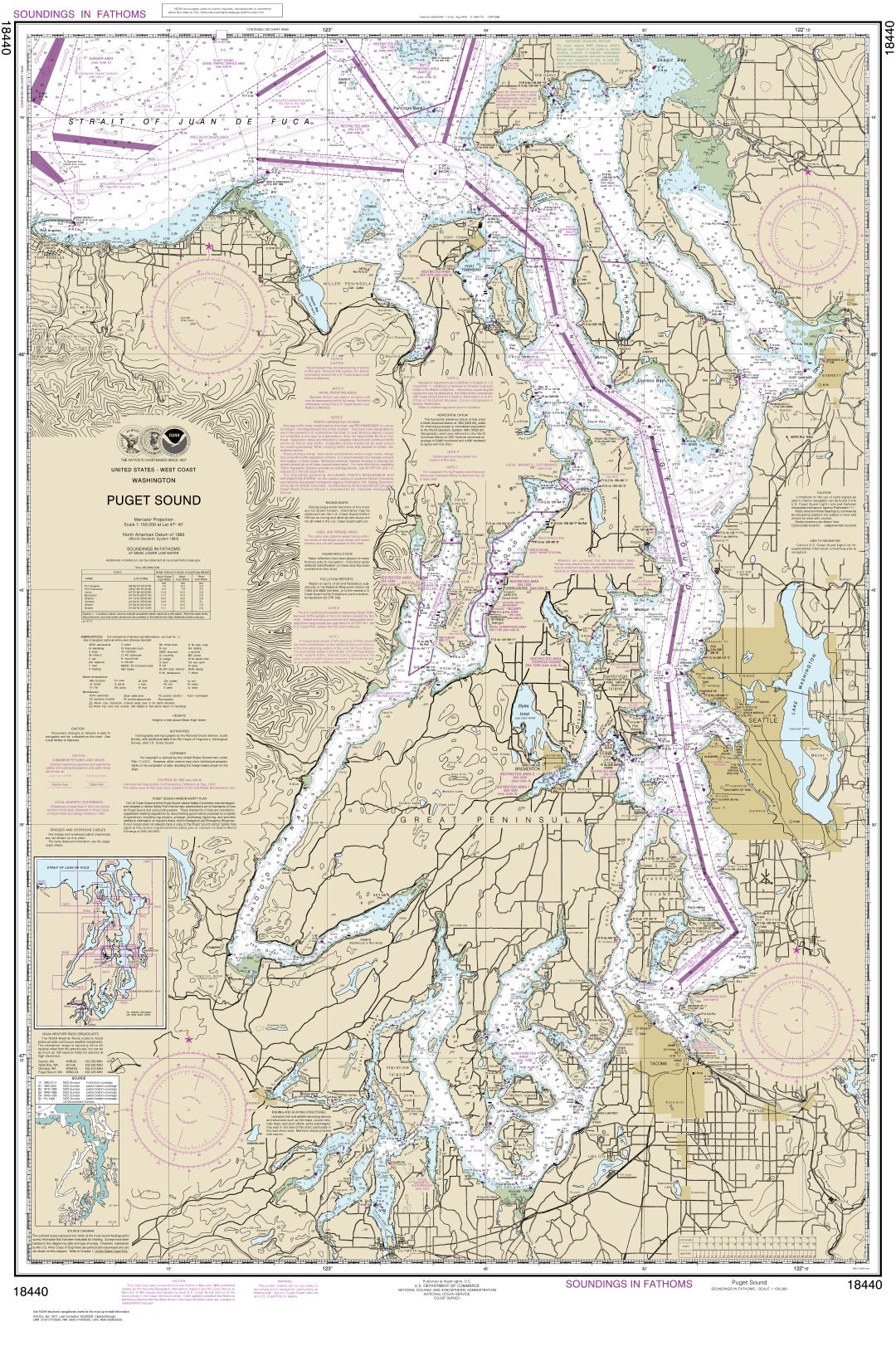 Puget Sound | NOAA Chart 18440