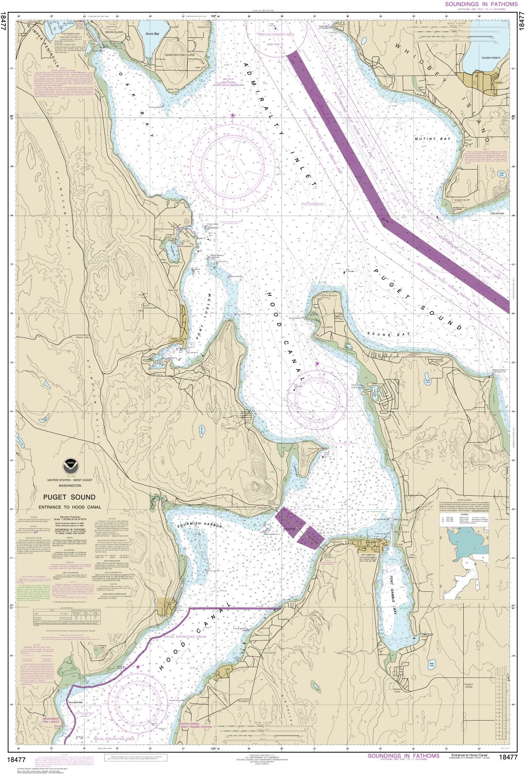Puget Sound-Entrance to Hood Canal | NOAA Chart 18477