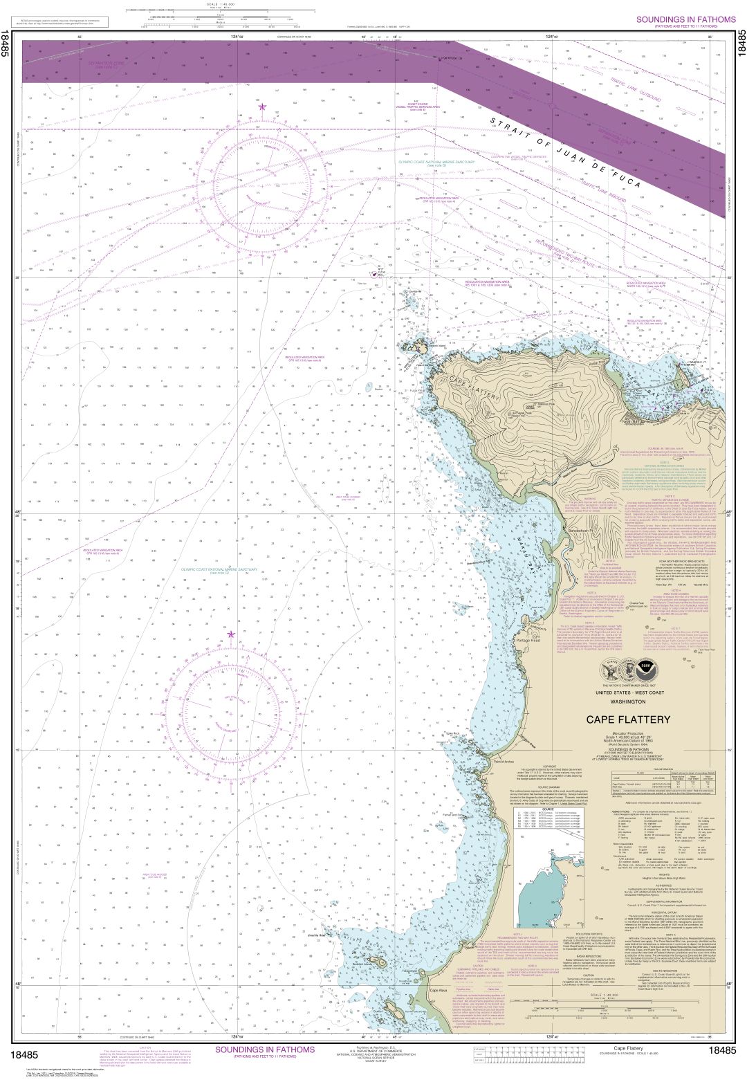 Cape Flattery | NOAA Chart 18485
