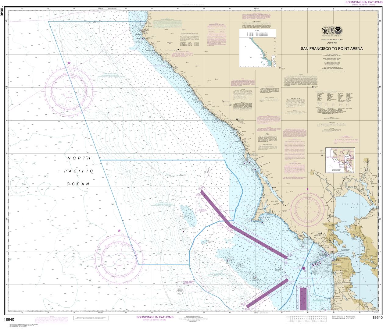 San Francisco to Point Arena | NOAA Chart 18640