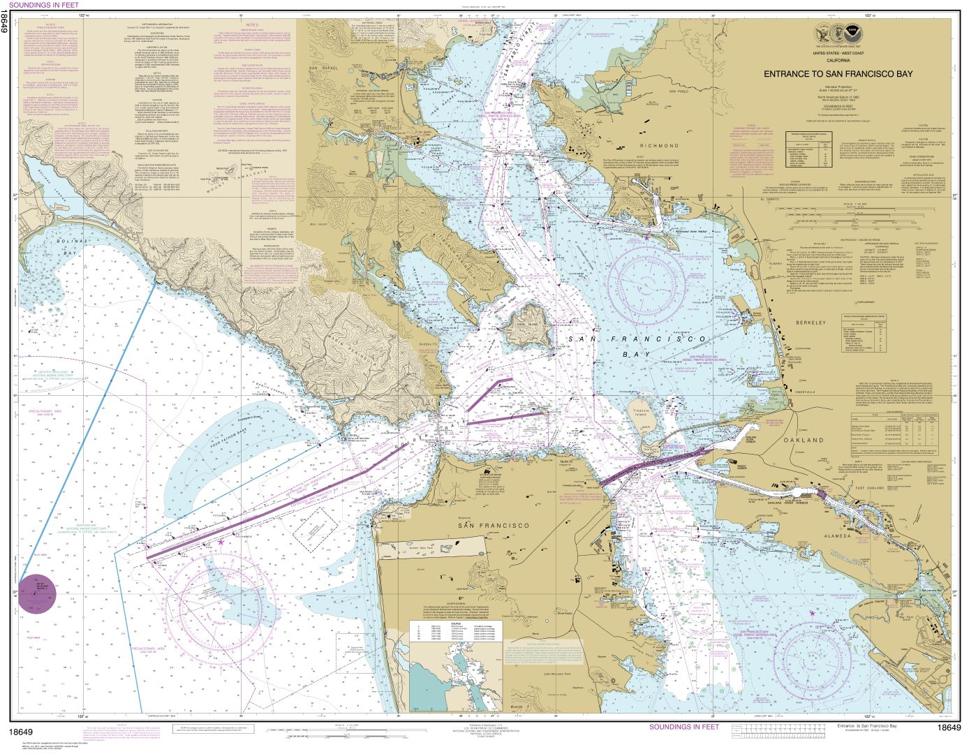 Entrance to San Francisco Bay | NOAA Chart 18649