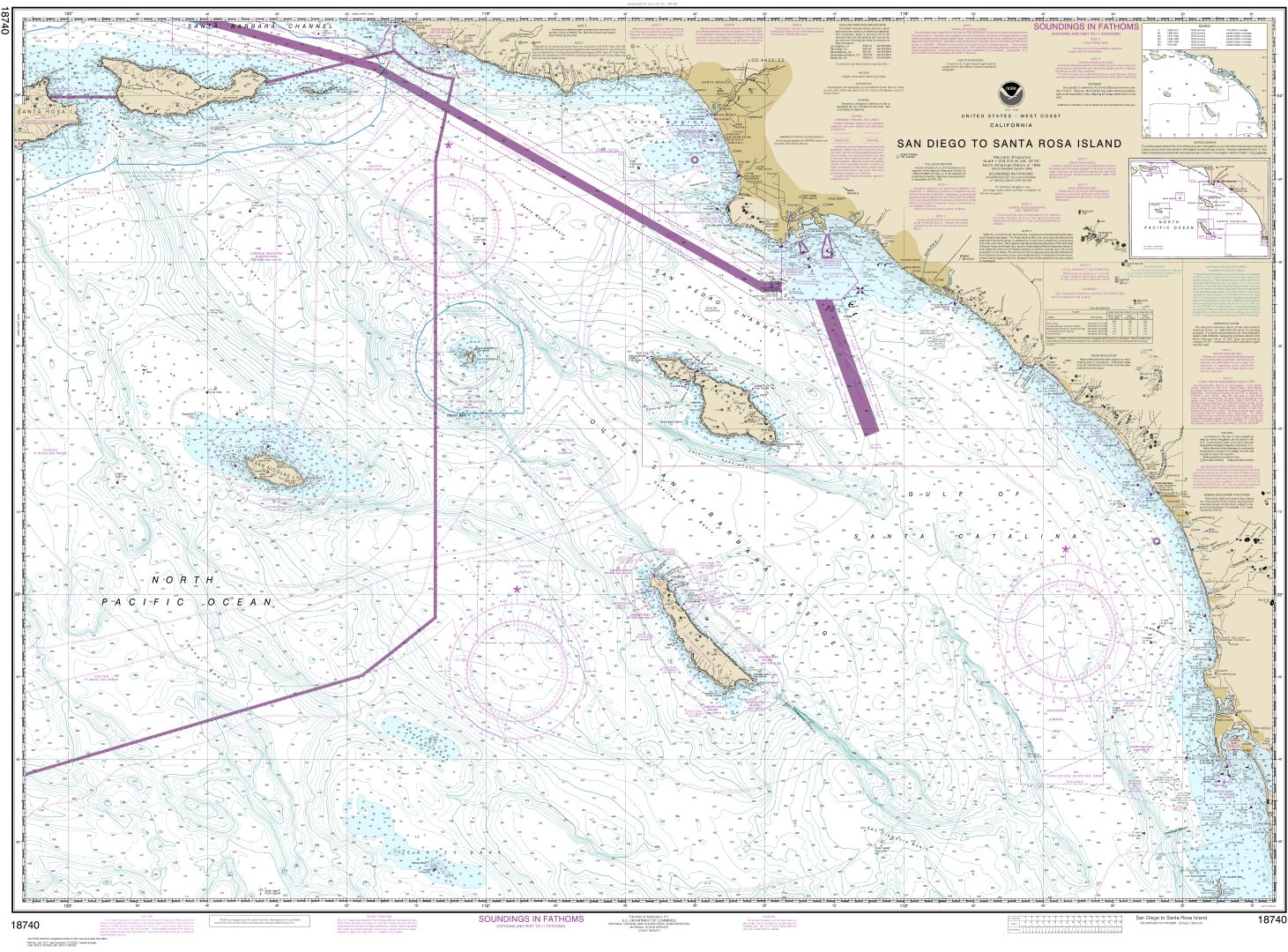 San Diego to Santa Rosa Island | NOAA Chart 18740