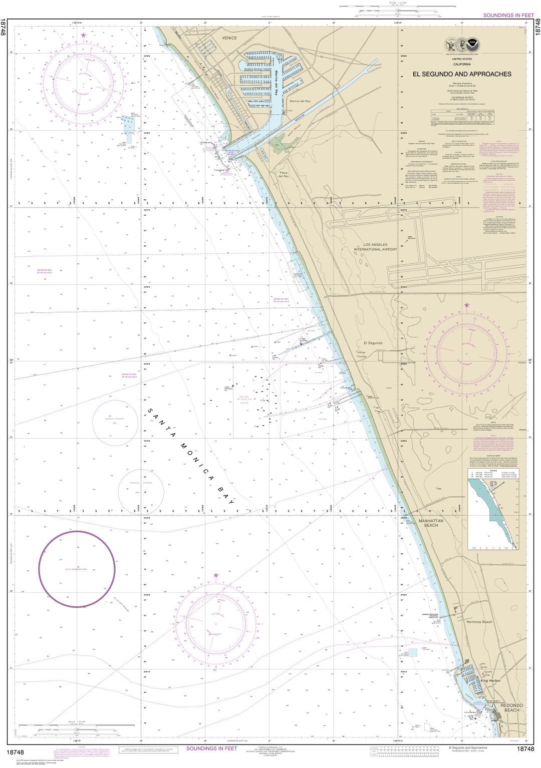 El Segundo and Approaches | NOAA Chart 18748