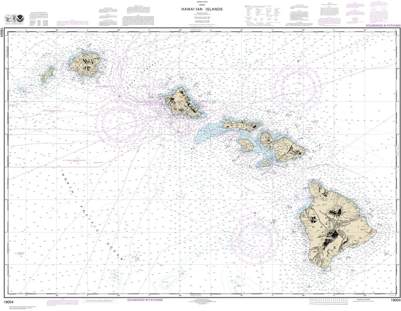 Hawai‘ian Islands | Carte NOAA 19004