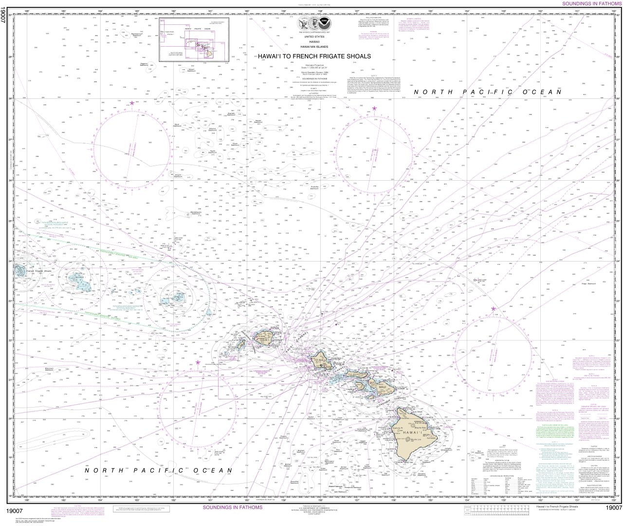 Hawai‘i to French Frigate Shoals | NOAA Chart 19007