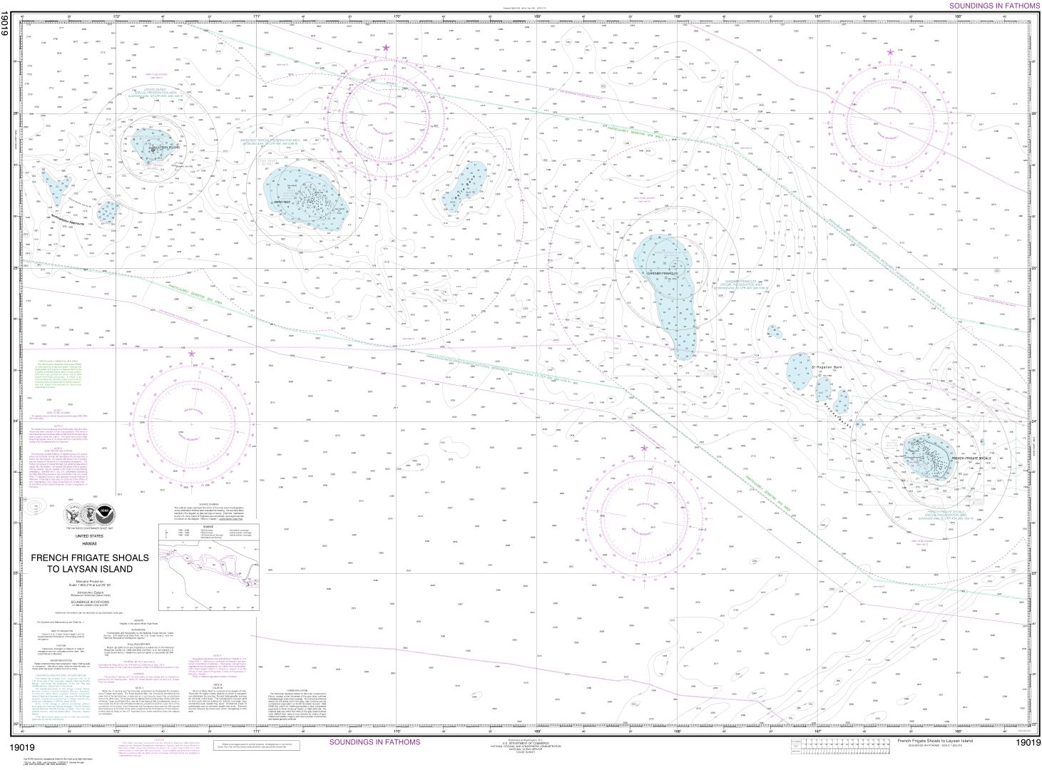 French Frigate Shoals to Laysan Island | NOAA Chart 19019