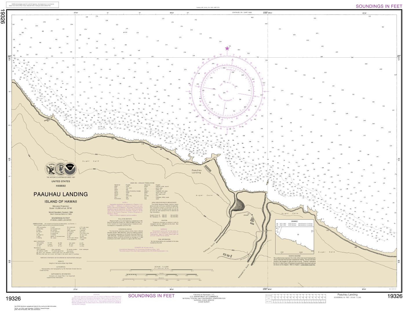 Pa‘auhau Landing Island Of Hawai‘i | NOAA Chart 19326