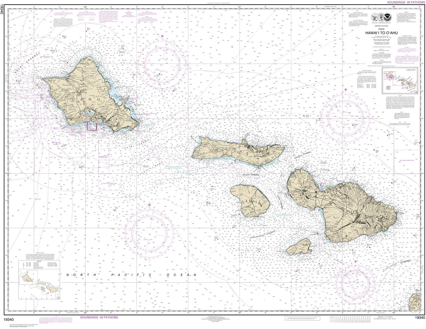 Hawai‘i to O‘ahu | NOAA Chart 19340