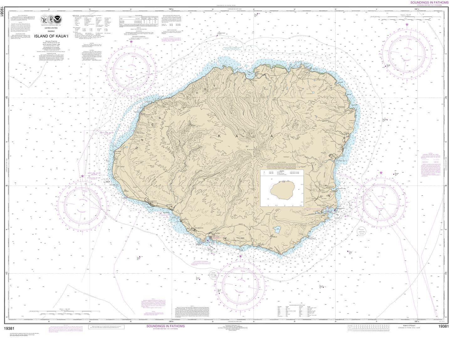 Island of Kaua‘i | NOAA Chart 19381