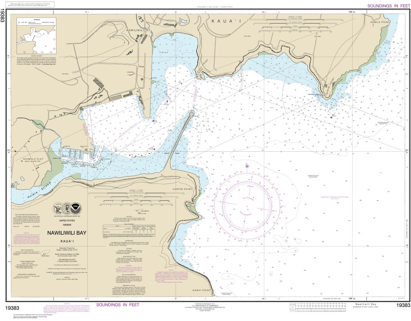 Kaua‘i Nawiliwili Bay | NOAA Chart 19383