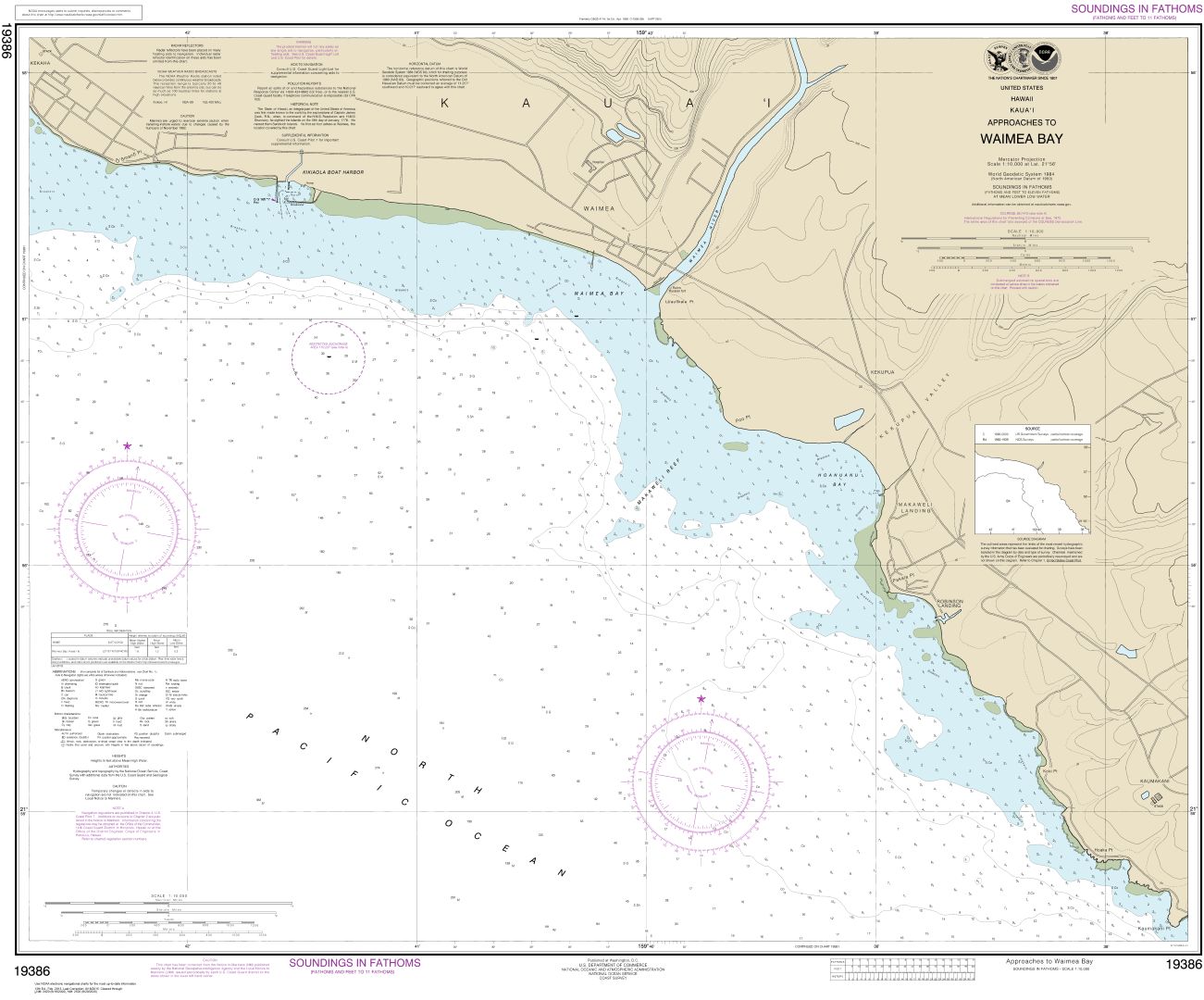 Kaua‘i Approaches to Waimea Bay | NOAA Chart 19386