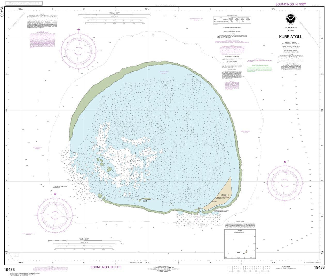 Hawai‘i Kure Atoll | NOAA Chart 19483