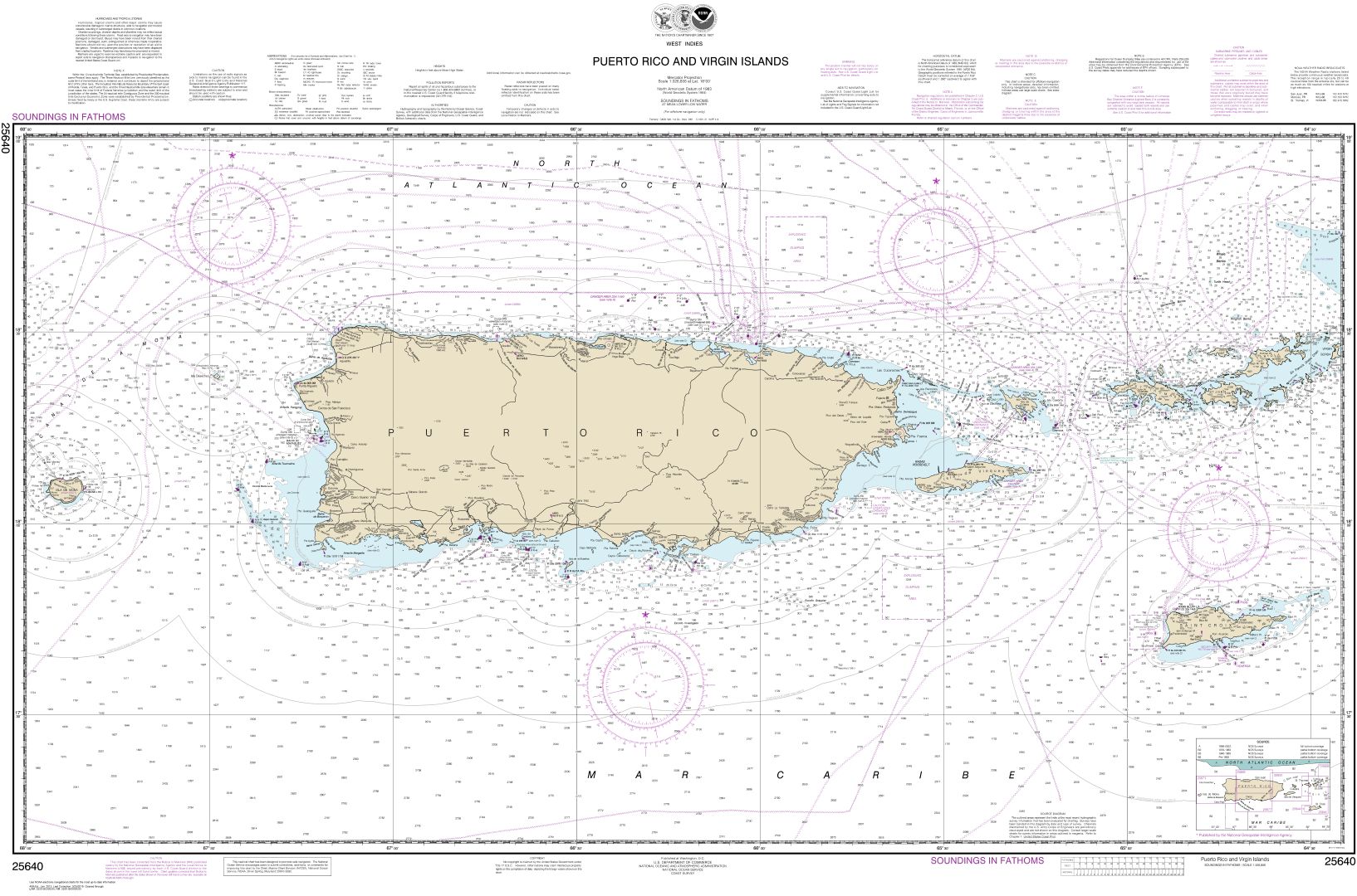 Puerto Rico and Virgin Islands | NOAA Chart 25640