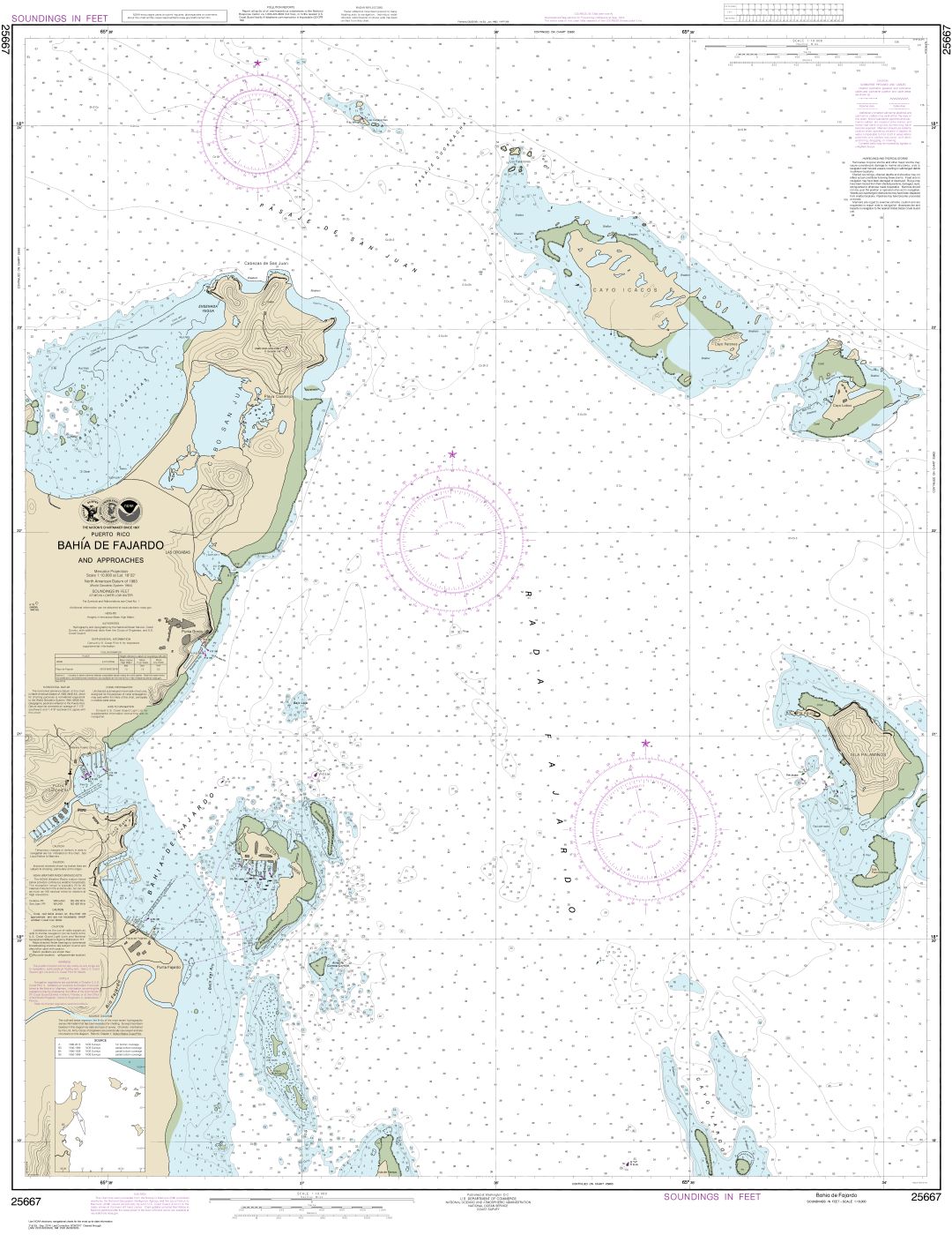 Bahia de Fajardo and Approaches | Carte NOAA 25667