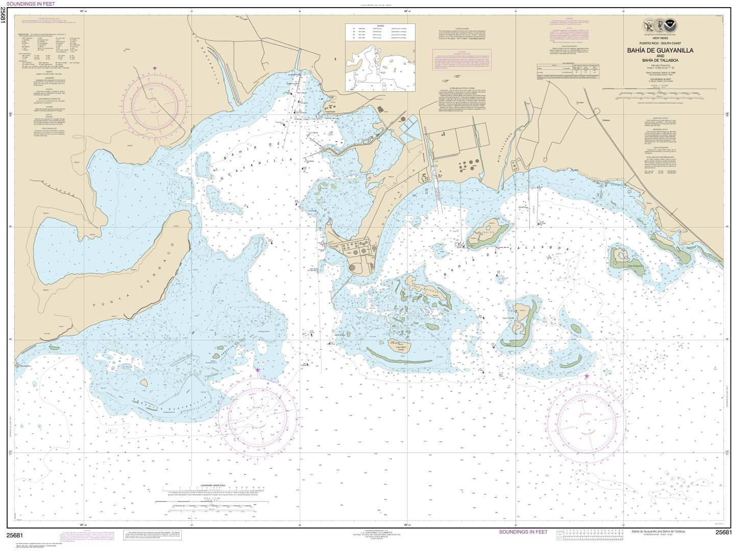 Bahia de Guayanilla and Bahia de Tallaboa | NOAA Chart 25681