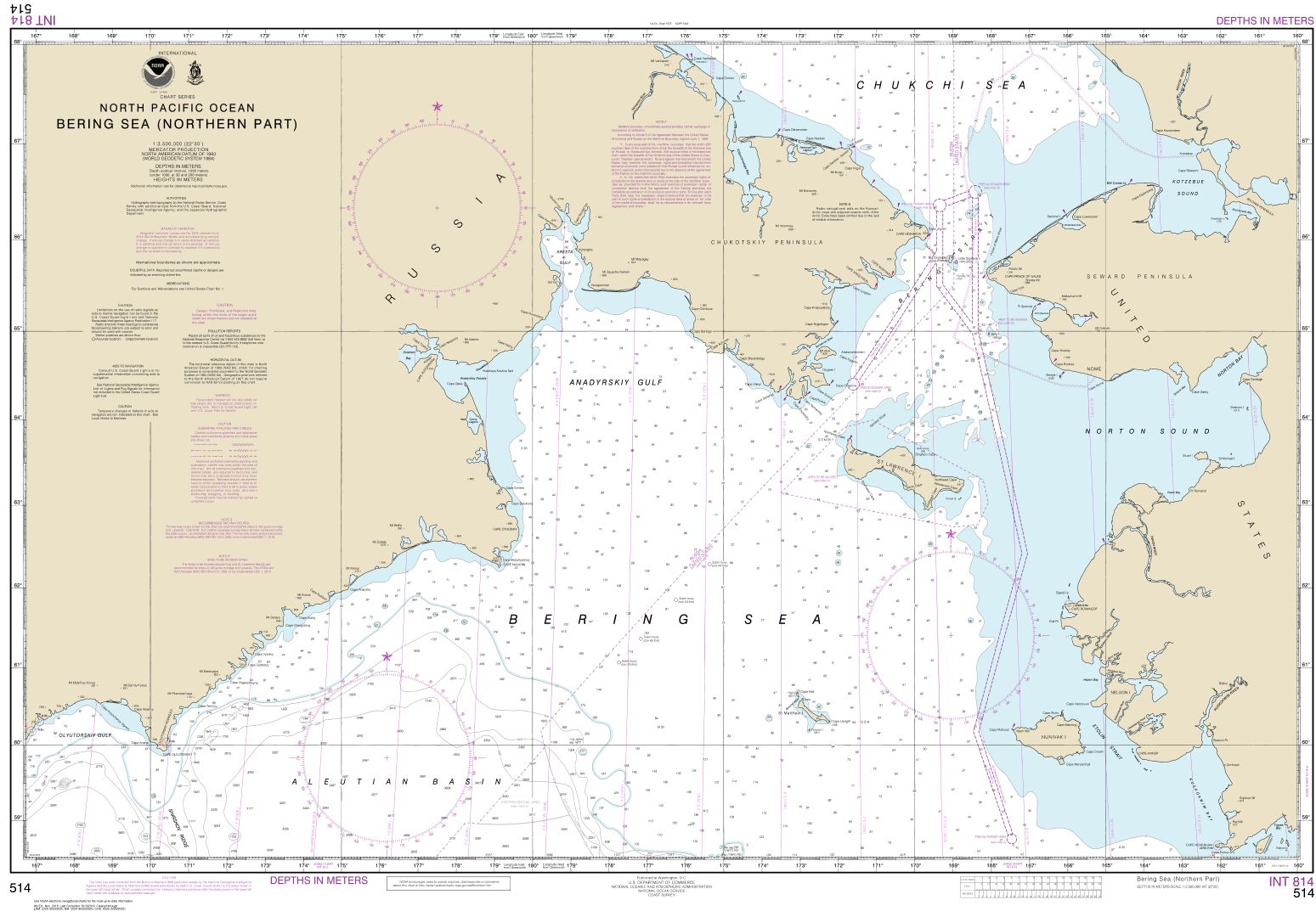 Bering Sea   Northern Part | NOAA Chart 514