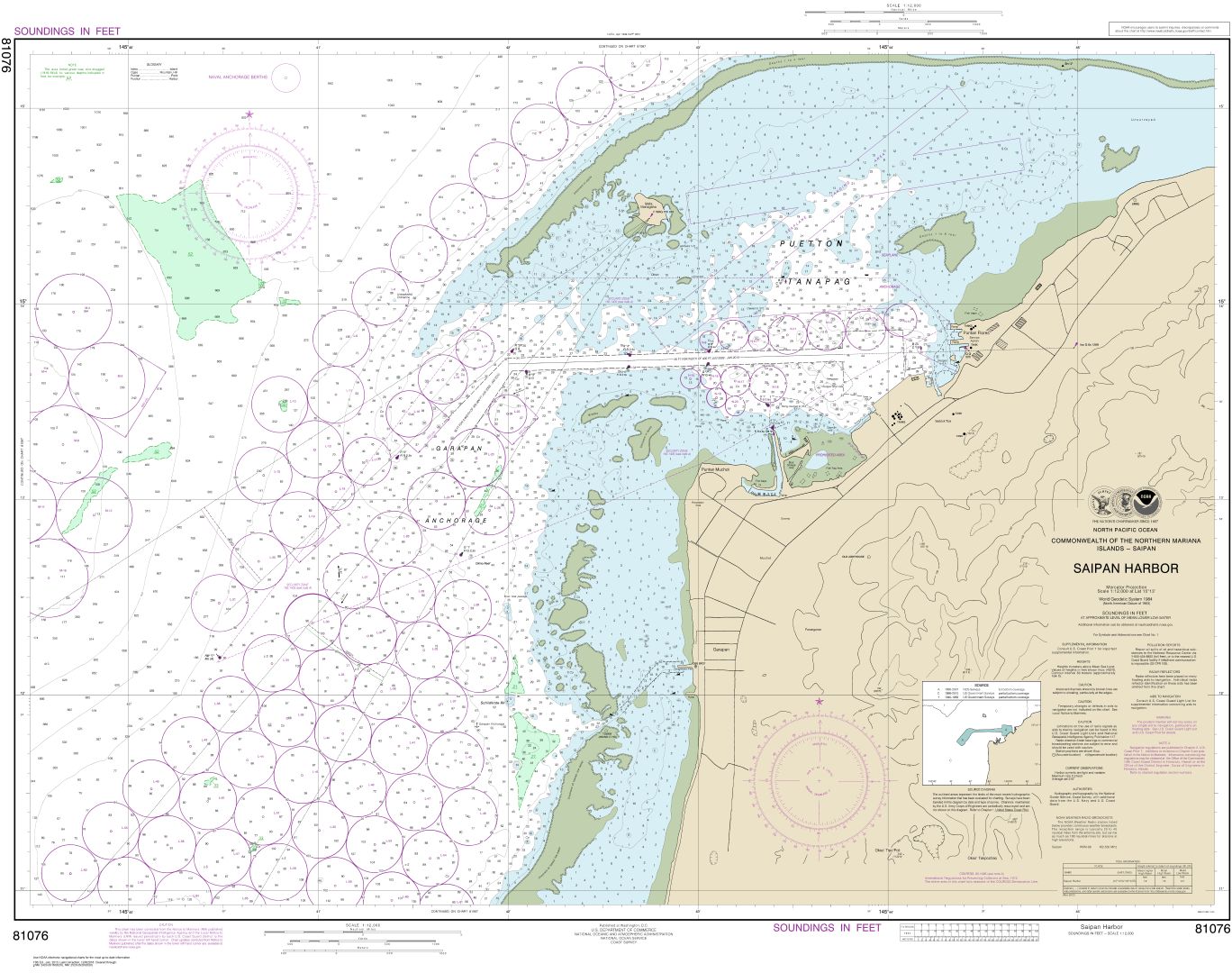 Commonwealth of the Northern Mariana Islands Saipan Harbor | NOAA Chart 81076