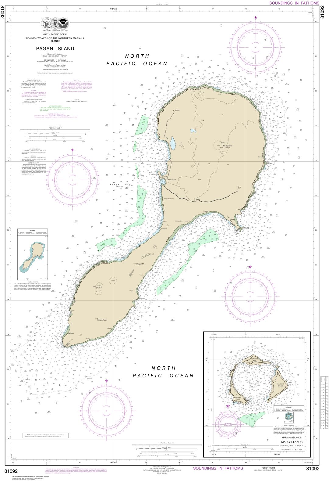 Commonwealth of the Northern Mariana Islands | Carte NOAA 81092