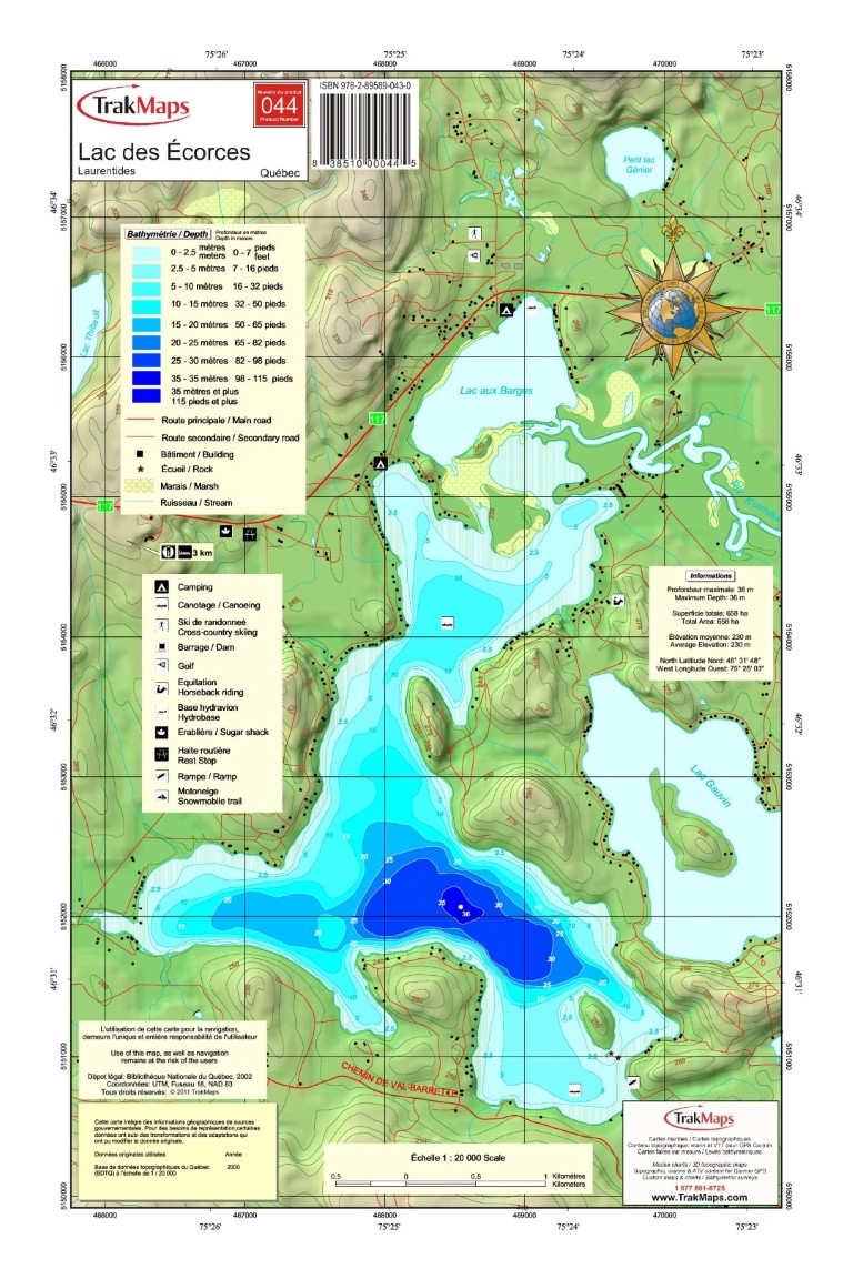 Lake des Écorces | Stretched Canvas