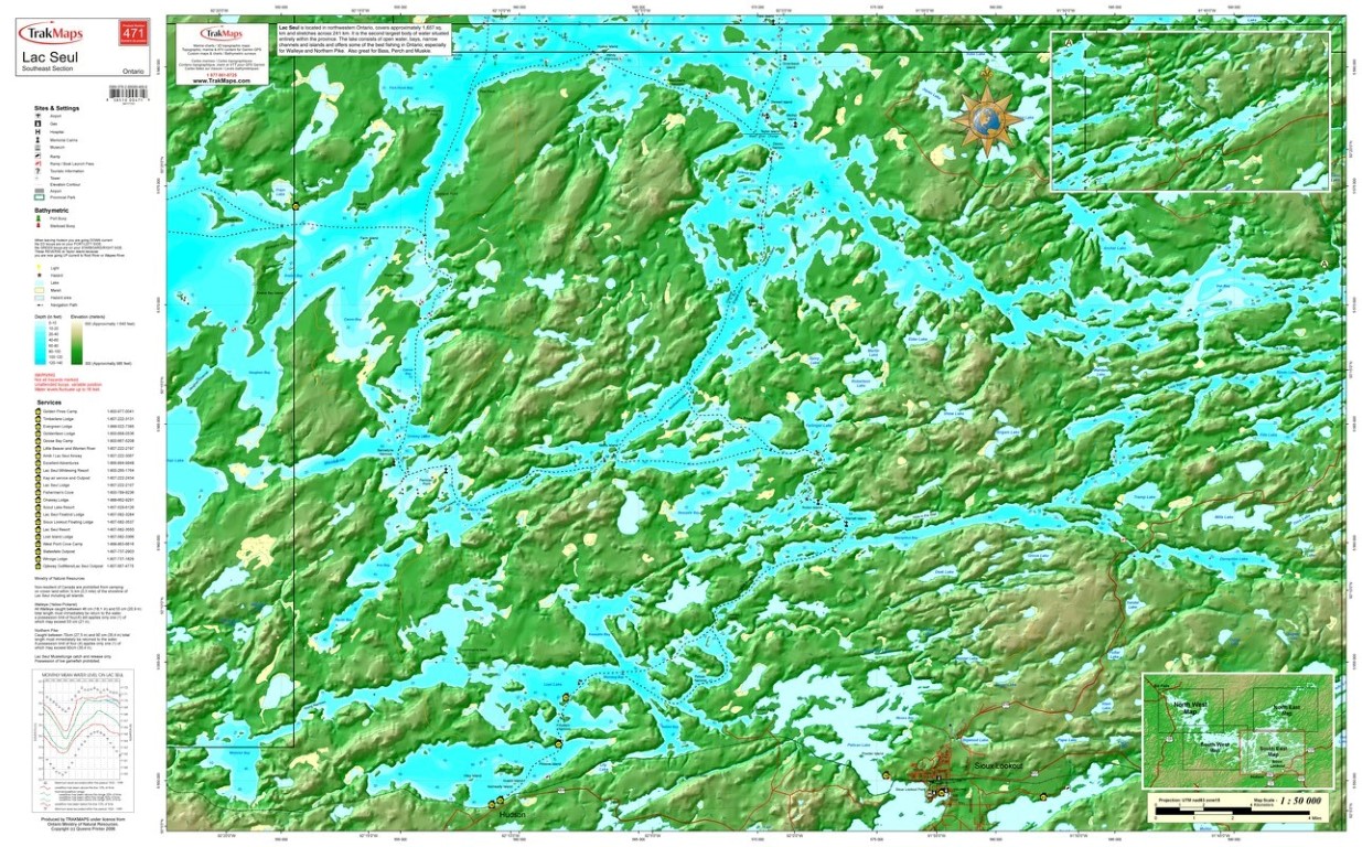Lac Seul: Quadrant Sud-est | Toile tendue