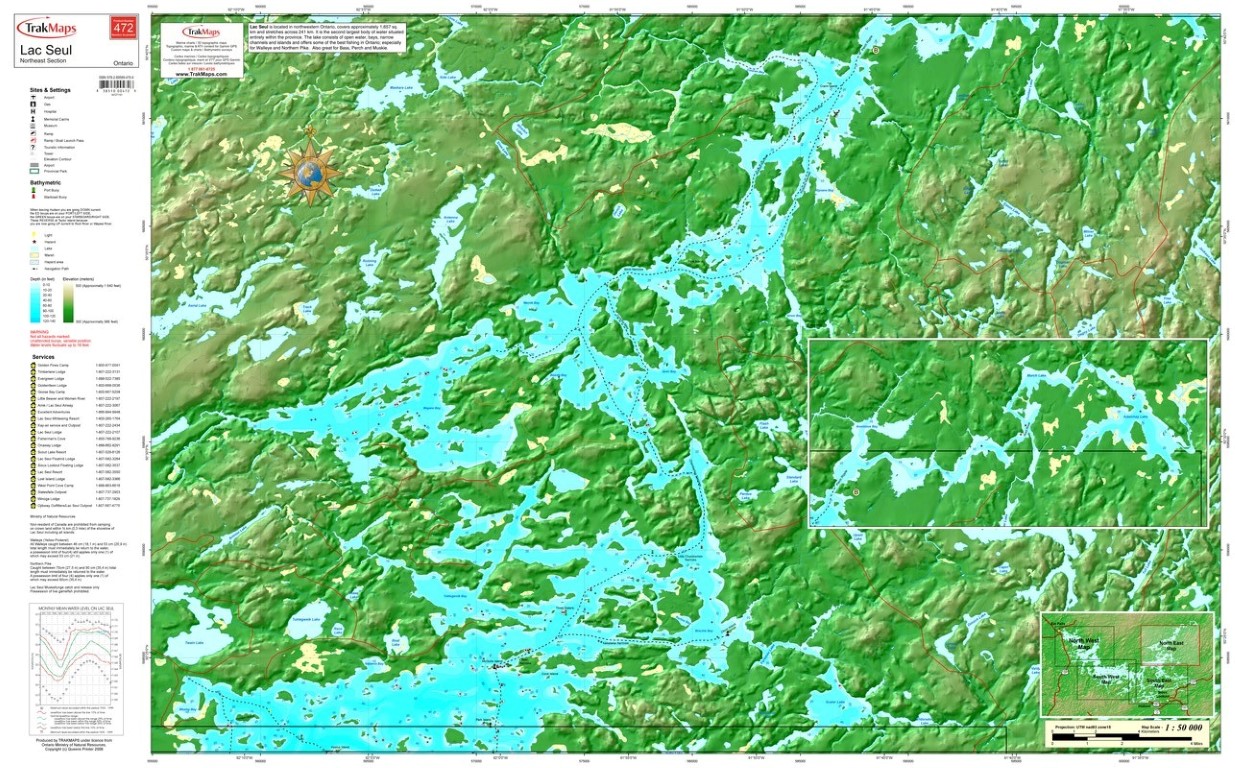 Lac Seul: Quadrant Nord-est | Toile tendue
