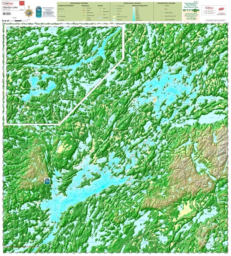 Upper et Lower Lac Manitou | Toile tendue